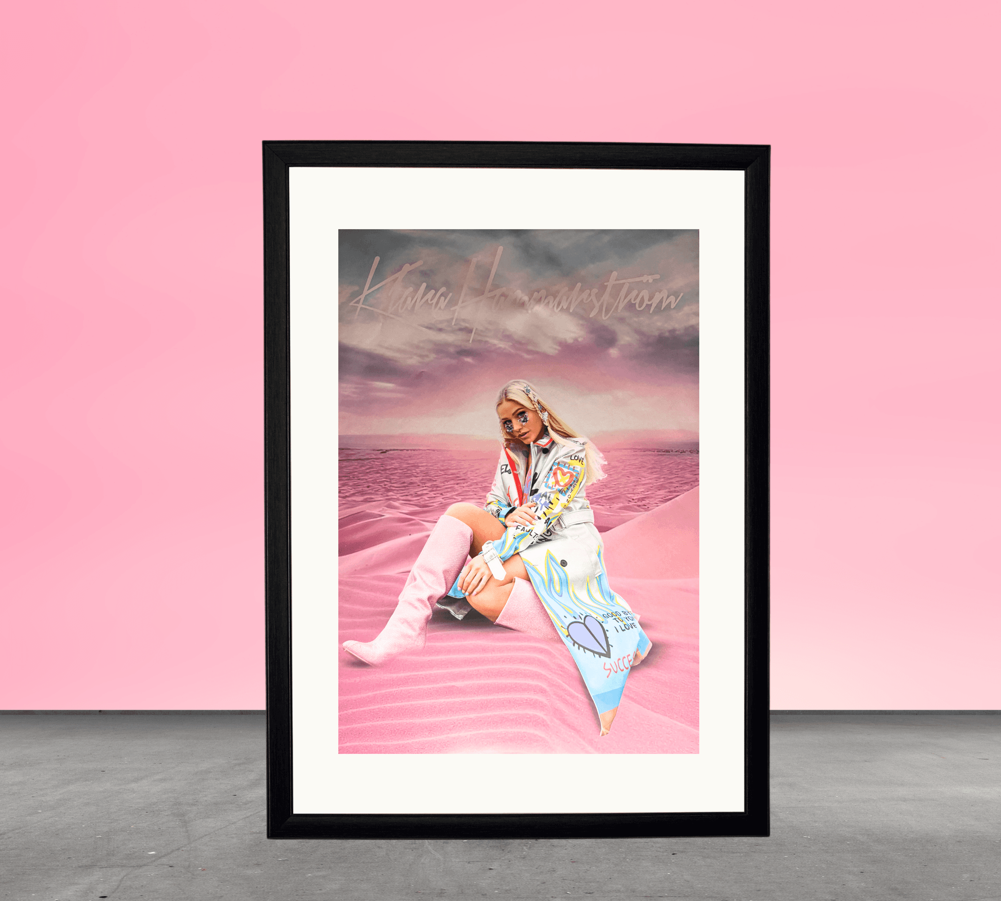 Iconic "Everytime We Touch" Poster with Klara Hammarström in a Dreamy Landscape